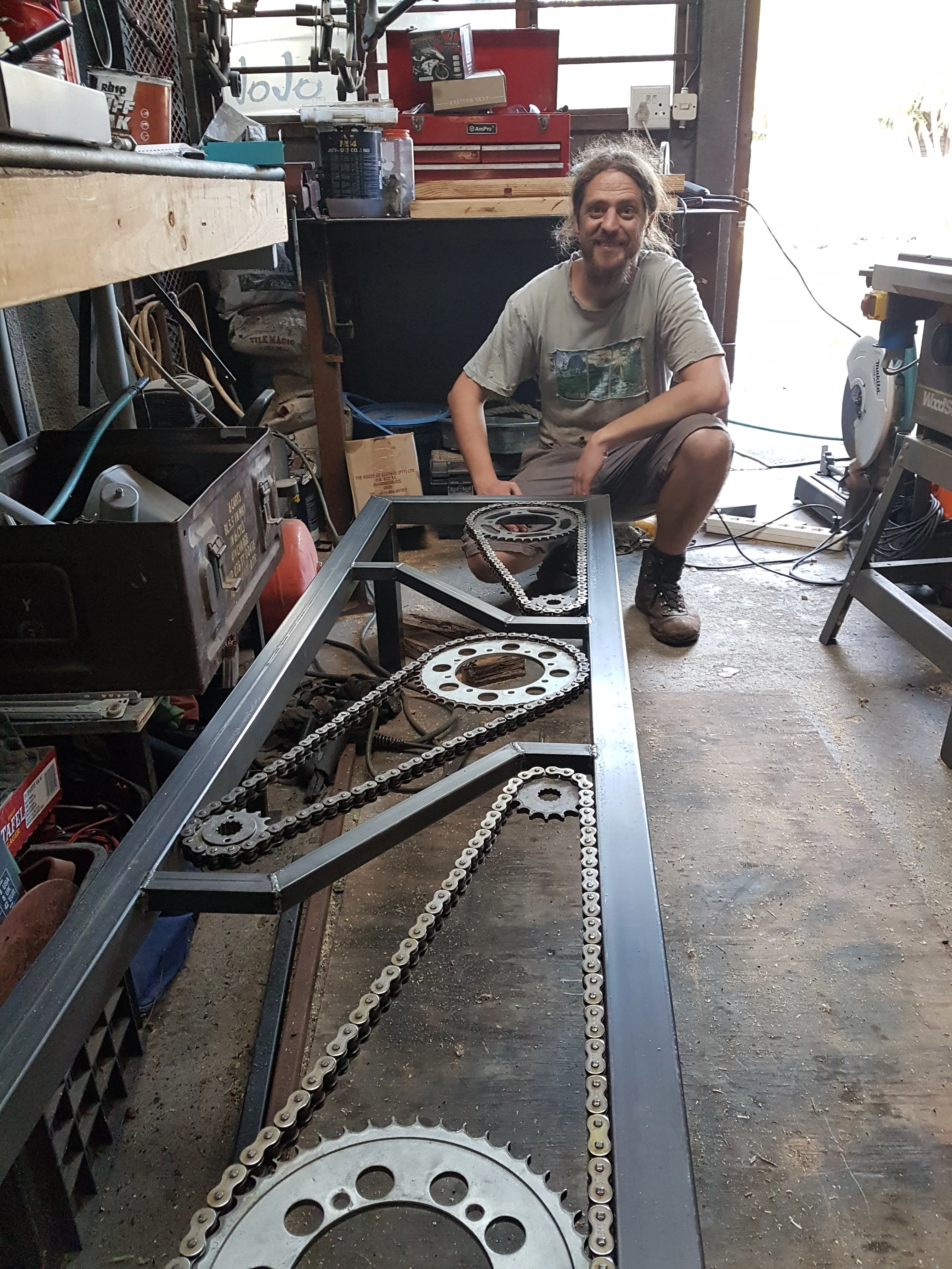 Fabrication - Welding steel TV stand console